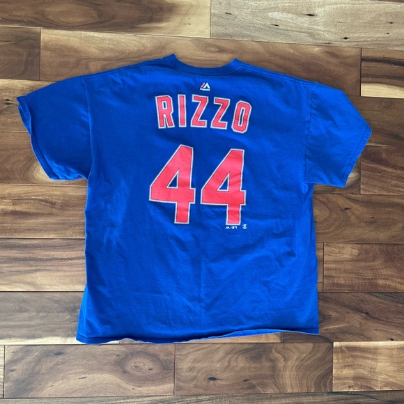 Majestic Chicago Cubs Anthony Rizzo Jersey Tee size XL - Picture 2 of 3